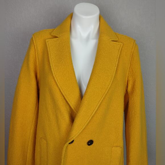 J. Crew Daphne Topcoat in Italian Boiled Wool in Yellow Color Size 12 Coat - Picture 10 of 16